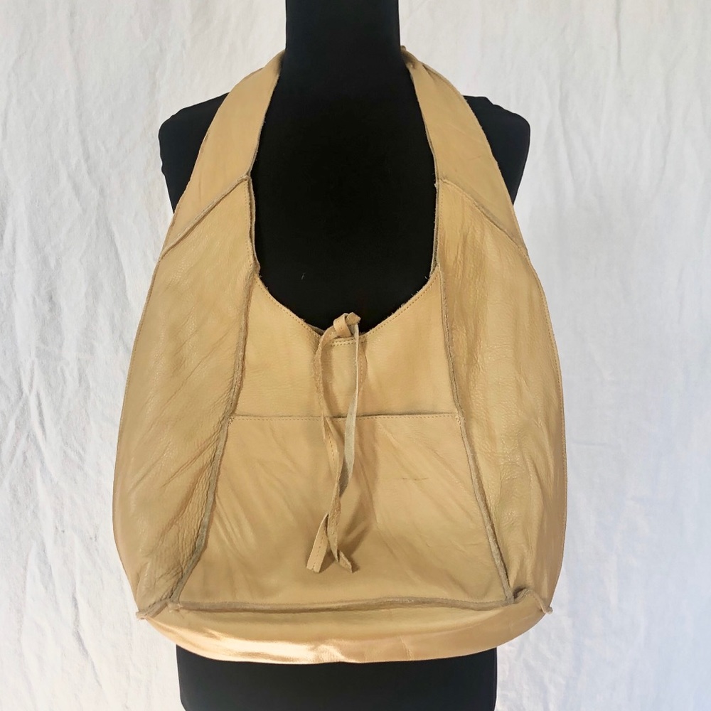 Buttery soft J.Jill maize yellow leather hobo bag